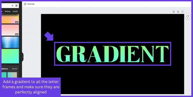 Add a gradient to your text