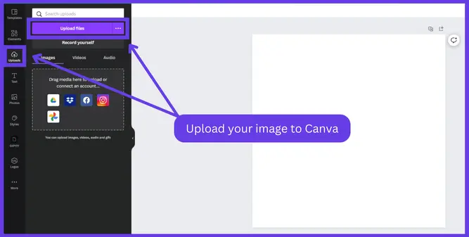 Upload Your Image To Canva